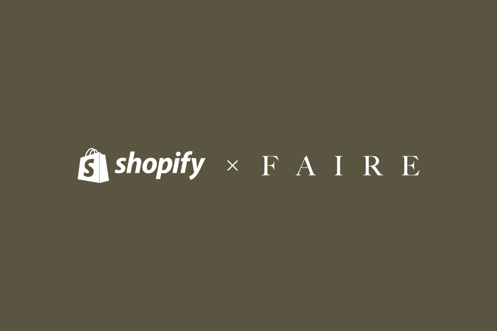 The Shopify and Faire logos